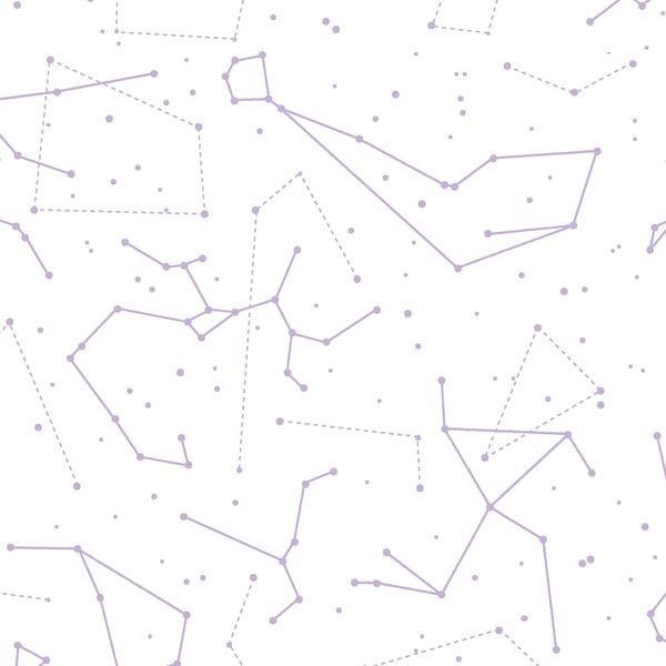 Star Charts in Lilac on White