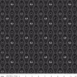 Damask in Charcoal Glow in the Dark