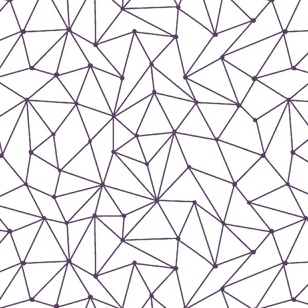 Astral Nights in Aubergine on White