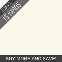 Flannel Solid in White Linen - 15 Yard Bolt