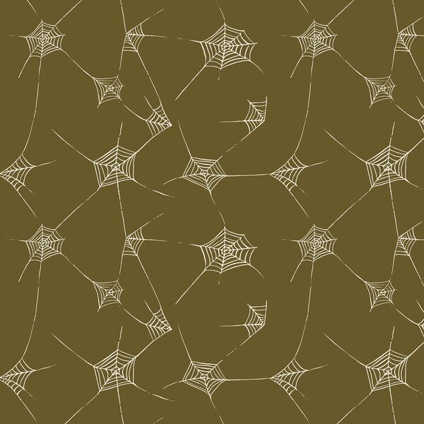 Spiderwebs in Olive Green