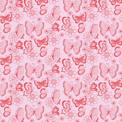 Flower Butterflies in Pink