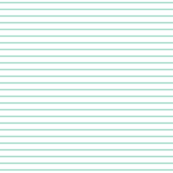 Small Garden Stripe in Aqua on White