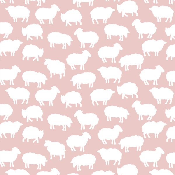 Sheep Silhouette in Blush