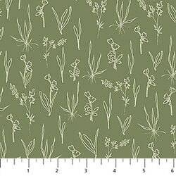 Line Floral in Green