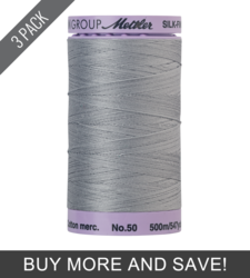 Ash (9104-2791) - Silk Finish Cotton 50wt - 547 Yards (3 Pack)