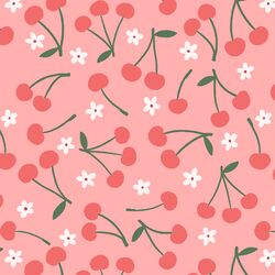 Cherries and Blossoms in Peach