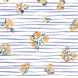 Nosegay in Lapis Blue Stripe