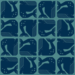Grumpy Whale in Navy