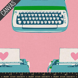 Typewriters Canvas in Posy