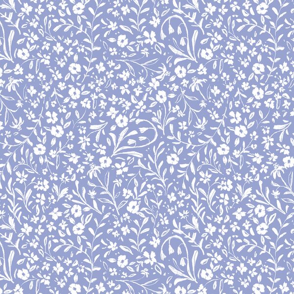 Tea Party Calico in Sky Blue