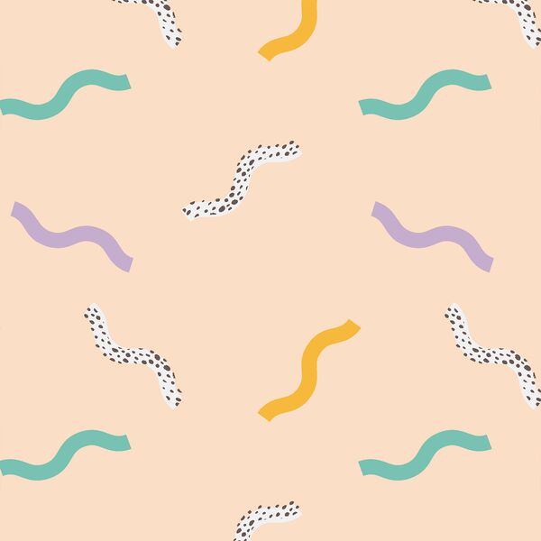 Squiggles in Peach