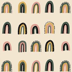 Groovy Rainbow in Cream