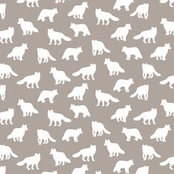 Little Fox Silhouette in Taupe