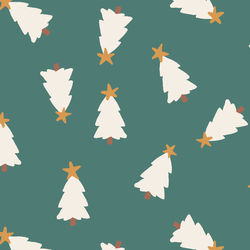 Large Christmas Trees in Pine Green