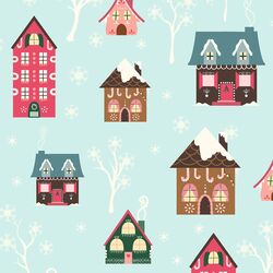 Large Gingerbread Houses in Winter Sparkle