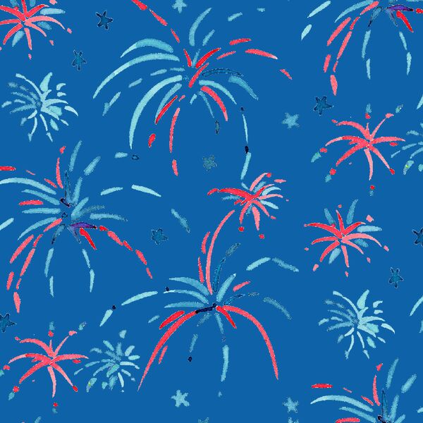 Large Fireworks in True Blue