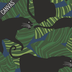 Black Panthers Canvas in Forest