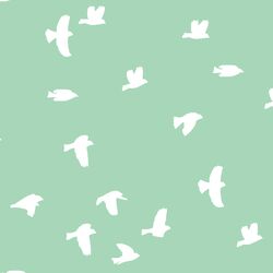Flock Silhouette in Seaglass