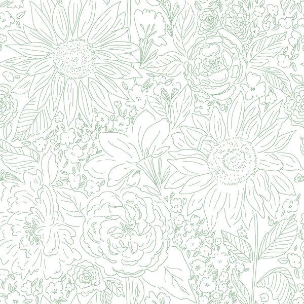 Paperie in Green as Grass on White