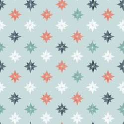 Bon Bon Christmas Stars in Ice Winter Blue
