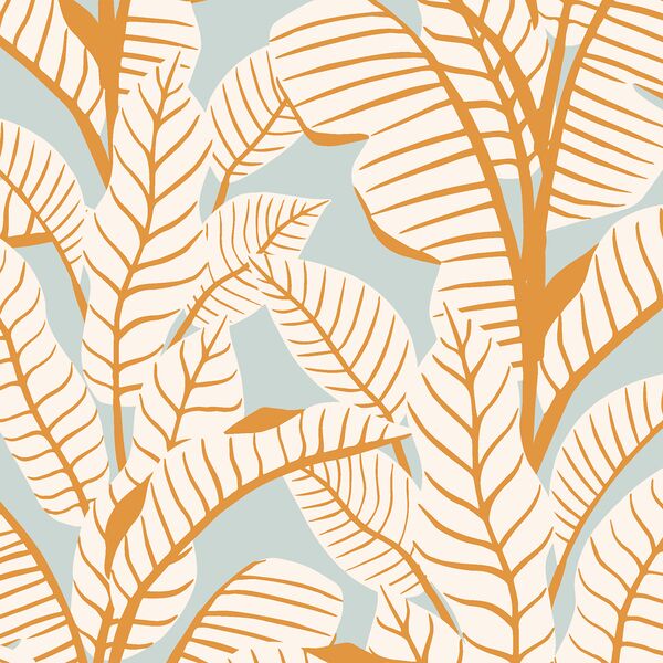 Palm Play in Light Dusty Teal