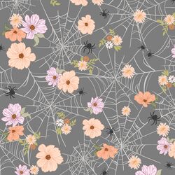 Floral Webs in Ghostly Gray