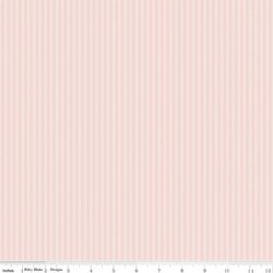 1/8" Stripe in Pink Dogwood on Ivory
