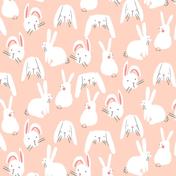 Bunnies in Peachy Pink