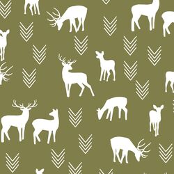Deer Silhouette in Jungle