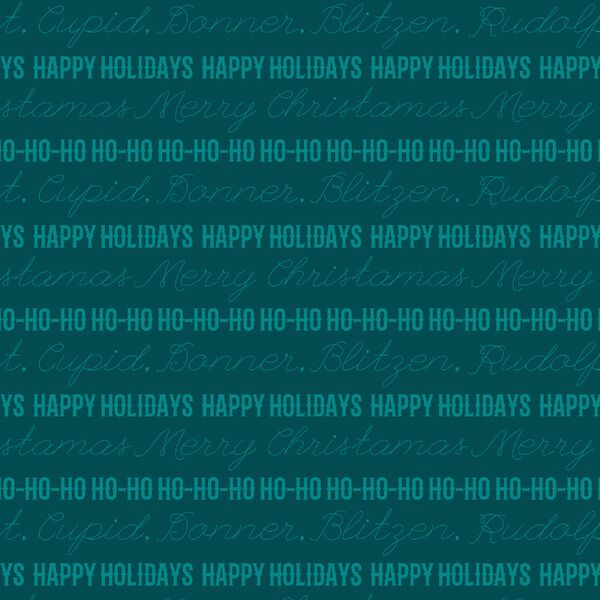 Happy Holidays in Dark Teal