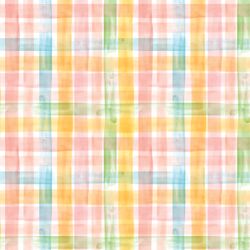 Watercolor Gingham in Spring