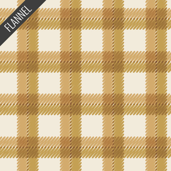 Scribbly Plaid Flannel in Gold