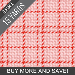 Holiday Check Flannel in Candycane - 15 Yard Bolt