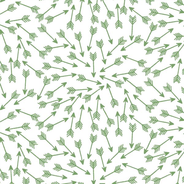 Arrows in Pistachio on White