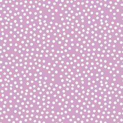 Little Modern Polka Dot in White on Violet Purple