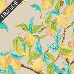 Amalfi Lemons Linen in Citrus