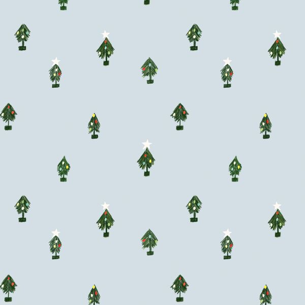 Christmas Trees in Icy Blue