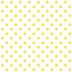 Polka Dots in Dandelion on White