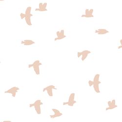 Flock Silhouette in Shell on White