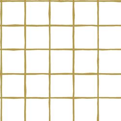 Windowpane in Gold on White