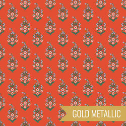 Paisley in Red Metallic
