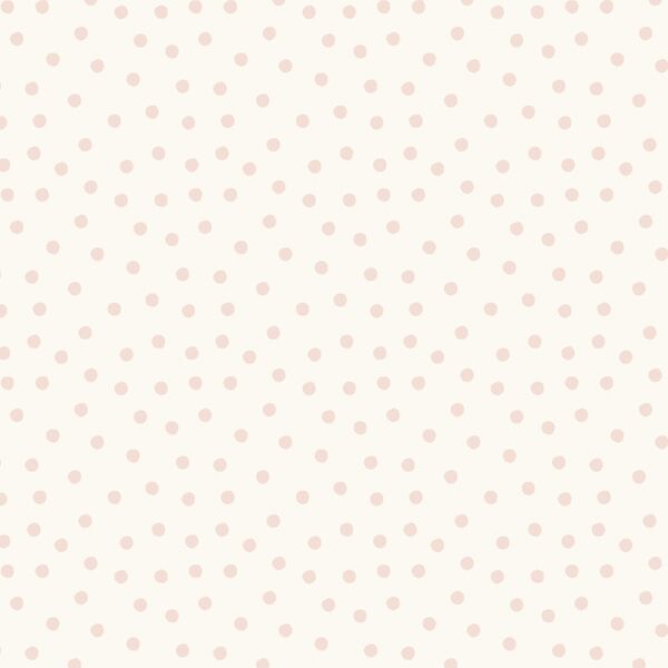 Tossed Polka Dot in Sweet pink on Cream