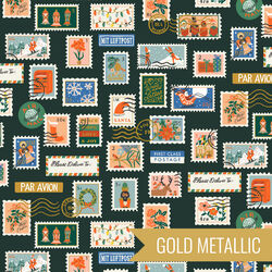 Holiday Stamps in Evergreen Metallic