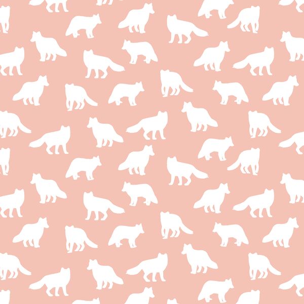 Little Fox Silhouette in Petal