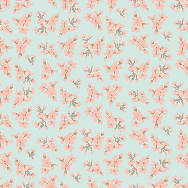 Sprigs in Blue Stream