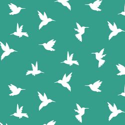Hummingbird Silhouette in Jade