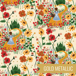 Yellow Brick Road in Cream Metallic