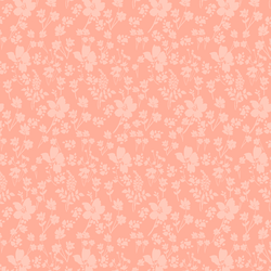 Floral Silhouette in Coral