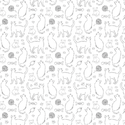 Little Cat Sketches in Notebook